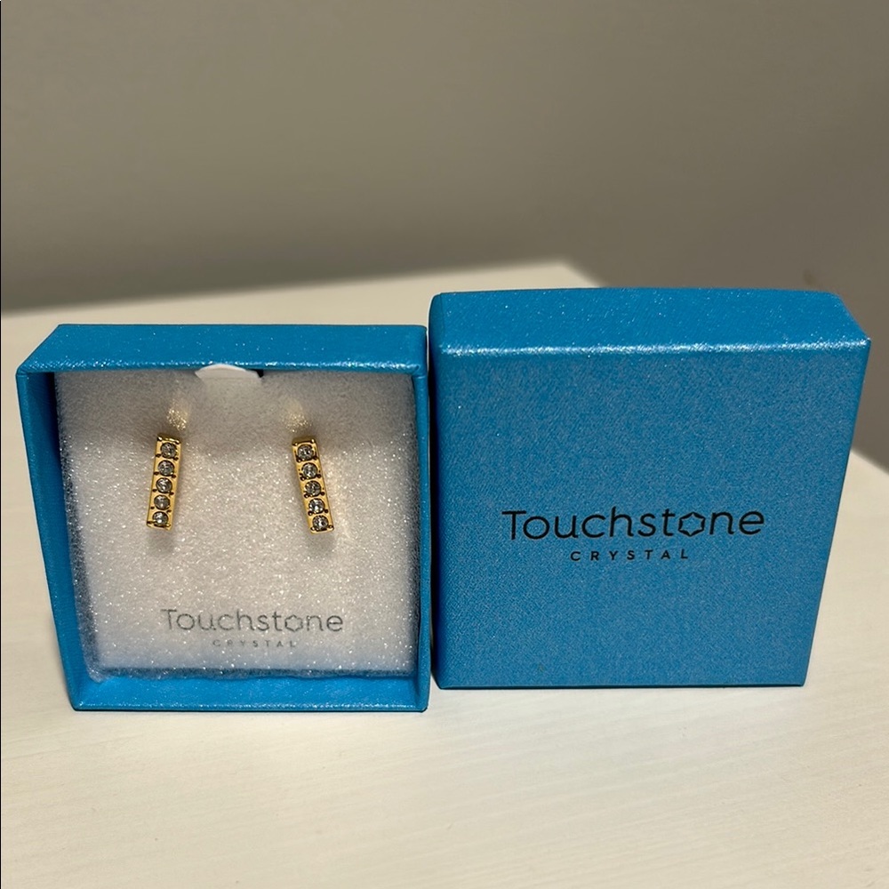 Touchstone Crystal Gold Earrings